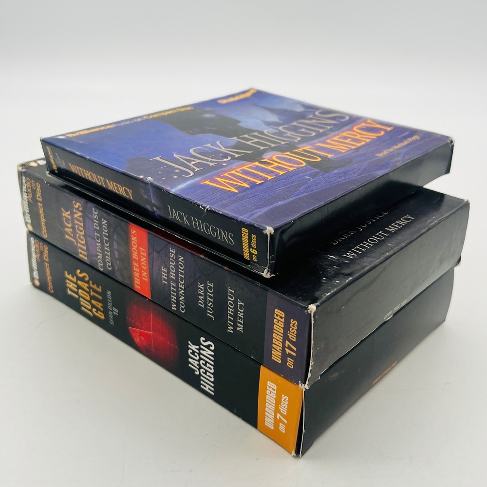 Jack Higgins Audiobook CD Lot 3 Judas Gate Without Mercy Unabridged - Picture 2 of 9